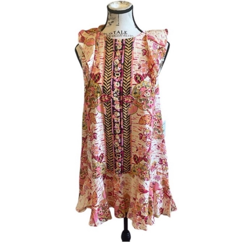 NWT Revolve Free People Medium Summer In Tulumâ Mini Dress Pin MSRP 108